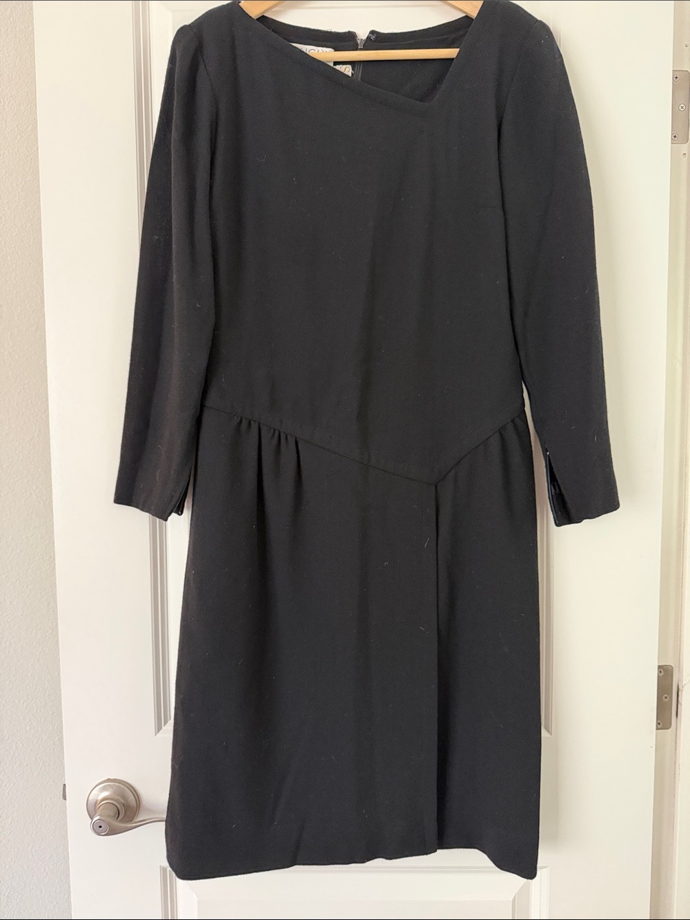 Givenchy Black Midi Dress with Long Sleeves